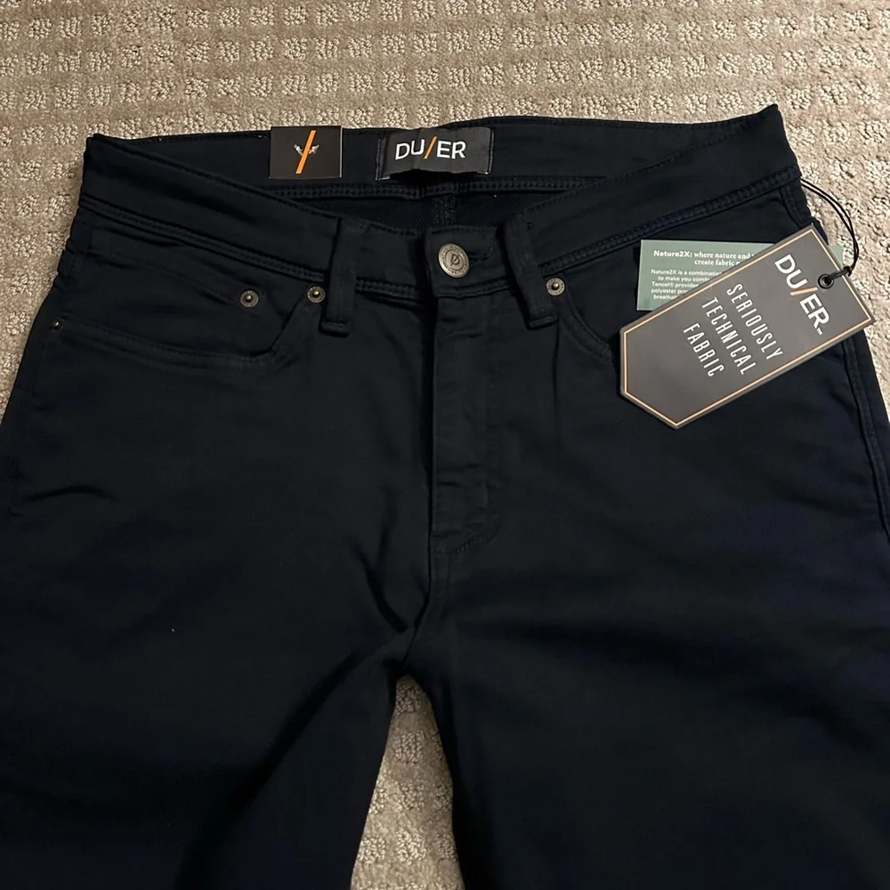 NEW Du/er Duer slim fit no sweat pants navy blue size 30x30
